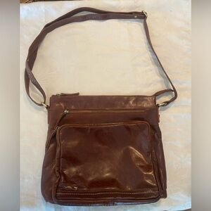 Leder Buck Brown Leather Crossbody Purse